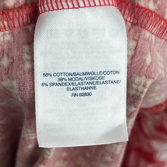 Lands End Sleeveless tiered knit floral red maxi dress womens Plus size 1x - Picture 7 of 7